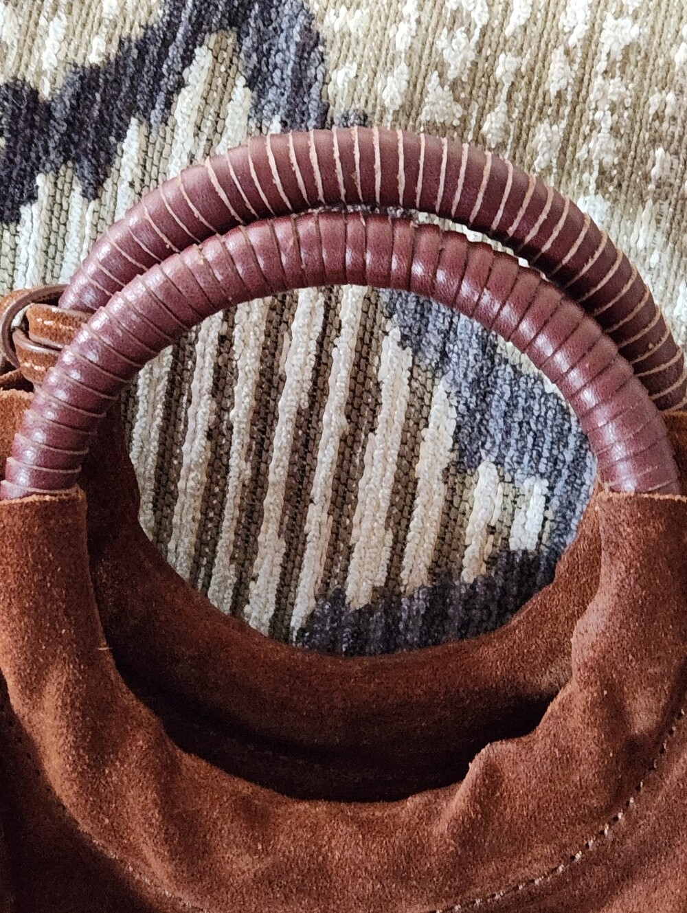 🔴SOLD🔴🐎RARE Ralph Lauren🐎 - Brown Suede Fringe Hobo Bag w/Crossbody Strap - Picture 8 of 15